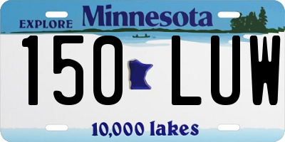 MN license plate 150LUW