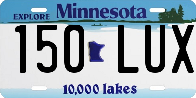 MN license plate 150LUX