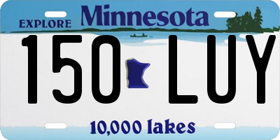 MN license plate 150LUY