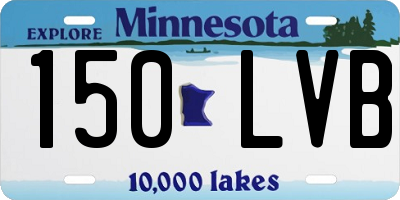 MN license plate 150LVB