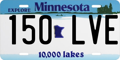MN license plate 150LVE