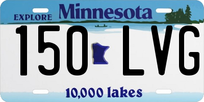 MN license plate 150LVG