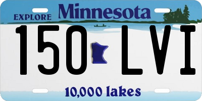 MN license plate 150LVI