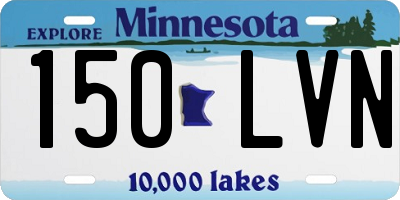 MN license plate 150LVN