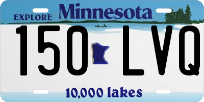 MN license plate 150LVQ