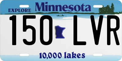 MN license plate 150LVR