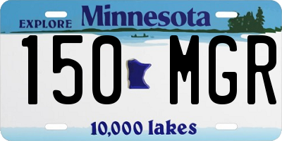 MN license plate 150MGR