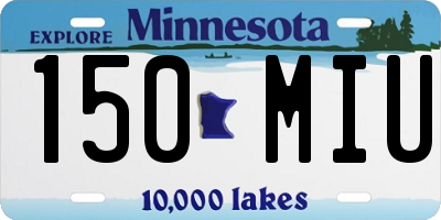MN license plate 150MIU