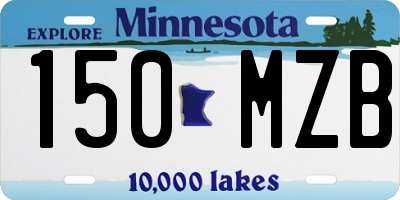 MN license plate 150MZB