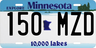 MN license plate 150MZD