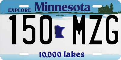 MN license plate 150MZG