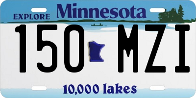 MN license plate 150MZI