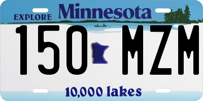 MN license plate 150MZM