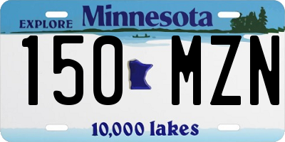MN license plate 150MZN