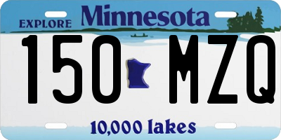 MN license plate 150MZQ
