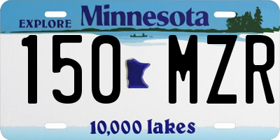 MN license plate 150MZR