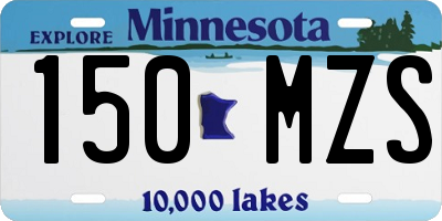 MN license plate 150MZS