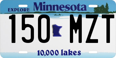 MN license plate 150MZT