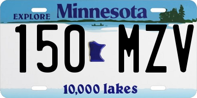 MN license plate 150MZV