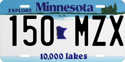 MN license plate 150MZX