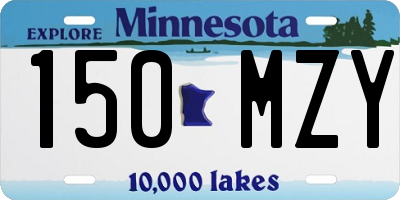 MN license plate 150MZY