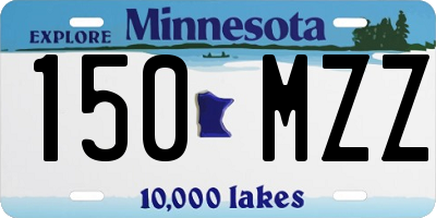 MN license plate 150MZZ