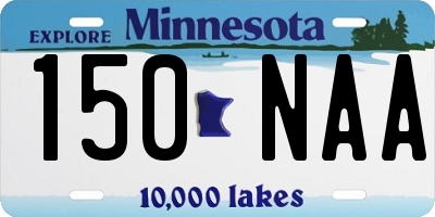 MN license plate 150NAA