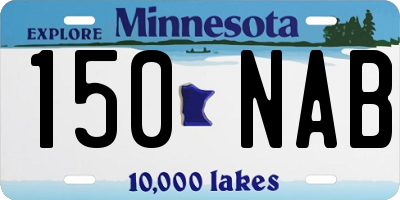 MN license plate 150NAB