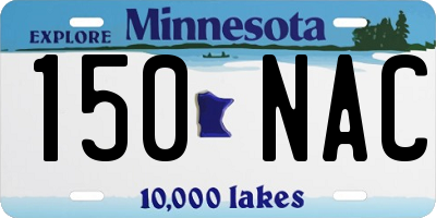 MN license plate 150NAC