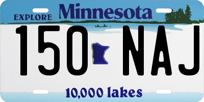 MN license plate 150NAJ