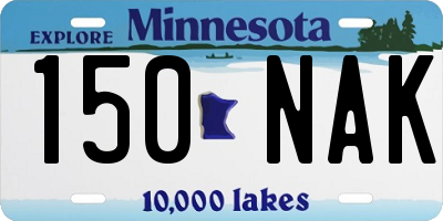 MN license plate 150NAK