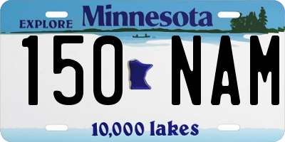 MN license plate 150NAM