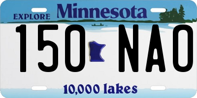 MN license plate 150NAO