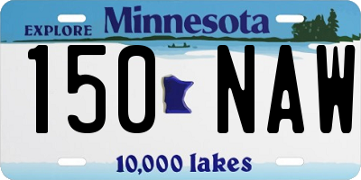 MN license plate 150NAW