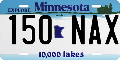 MN license plate 150NAX