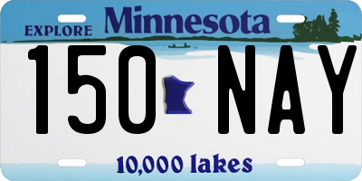 MN license plate 150NAY