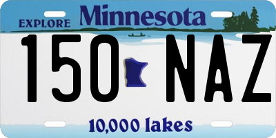MN license plate 150NAZ