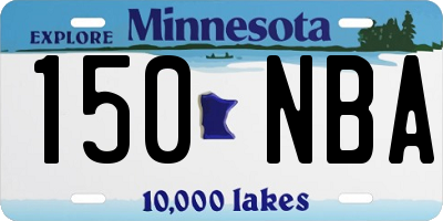 MN license plate 150NBA