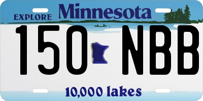 MN license plate 150NBB