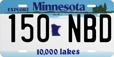 MN license plate 150NBD