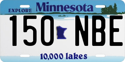 MN license plate 150NBE