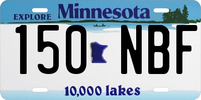 MN license plate 150NBF