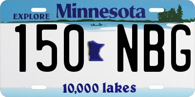 MN license plate 150NBG