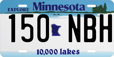 MN license plate 150NBH
