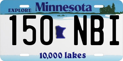 MN license plate 150NBI