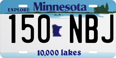 MN license plate 150NBJ