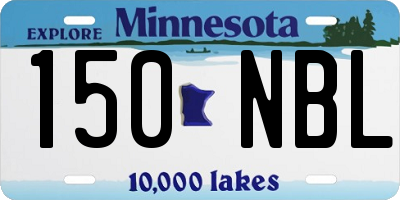MN license plate 150NBL