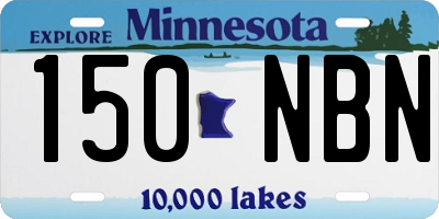 MN license plate 150NBN
