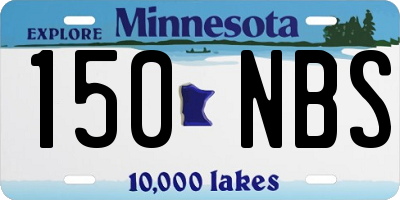 MN license plate 150NBS