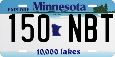 MN license plate 150NBT